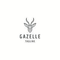 gazelle dier logo pictogram ontwerp sjabloon platte vectorillustratie vector