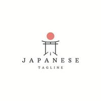 torii poort japan logo pictogram ontwerp sjabloon platte vector