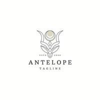 antilope dier logo pictogram ontwerp sjabloon platte vectorillustratie vector