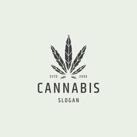 cannabis blad logo pictogram ontwerp sjabloon vectorillustratie vector