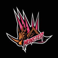 neushoorn monster mascotte logo gaming vector