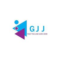 gjj letter logo creatief ontwerp met vectorafbeelding vector