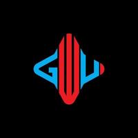gwu letter logo creatief ontwerp met vectorafbeelding vector