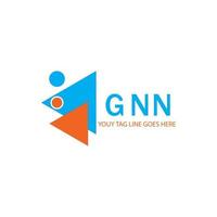 gnn letter logo creatief ontwerp met vectorafbeelding vector