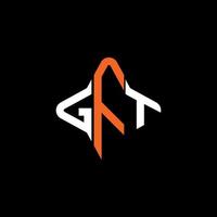 gft letter logo creatief ontwerp met vectorafbeelding vector
