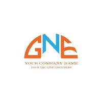 gne letter logo creatief ontwerp met vectorafbeelding vector