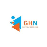 ghn letter logo creatief ontwerp met vectorafbeelding vector