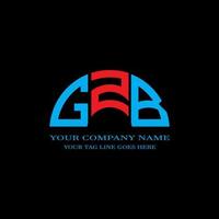 gzb letter logo creatief ontwerp met vectorafbeelding vector