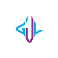 gjl letter logo creatief ontwerp met vectorafbeelding vector