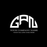 gpn letter logo creatief ontwerp met vectorafbeelding vector