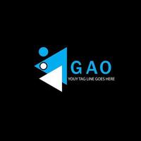 gao letter logo creatief ontwerp met vectorafbeelding vector