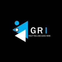 gri letter logo creatief ontwerp met vectorafbeelding vector