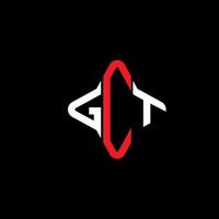 gct letter logo creatief ontwerp met vectorafbeelding vector