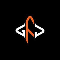 gfj letter logo creatief ontwerp met vectorafbeelding vector