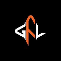 gfl letter logo creatief ontwerp met vectorafbeelding vector