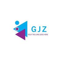 gjz letter logo creatief ontwerp met vectorafbeelding vector