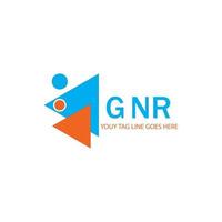 gnr brief logo creatief ontwerp met vectorafbeelding vector