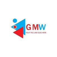 gmw letter logo creatief ontwerp met vectorafbeelding vector