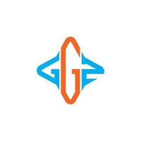 ggz letter logo creatief ontwerp met vectorafbeelding vector