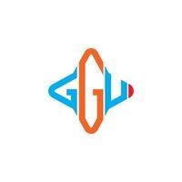 ggu letter logo creatief ontwerp met vectorafbeelding vector