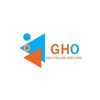 gho letter logo creatief ontwerp met vectorafbeelding vector