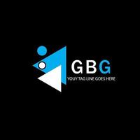 gbg letter logo creatief ontwerp met vectorafbeelding vector