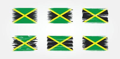 jamaica vlag borstel collectie. nationale vlag vector