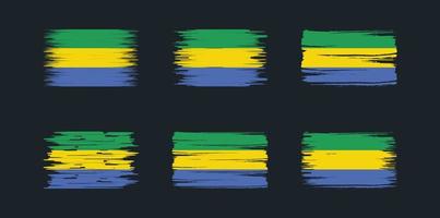 Gabon vlag collectie. nationale vlag vector