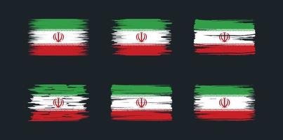 iran vlag collectie. nationale vlag vector