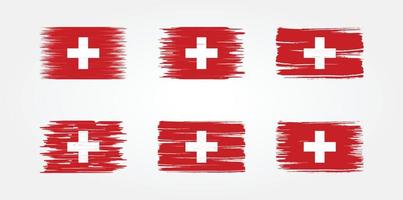 zwitserland vlag collectie. nationale vlag vector