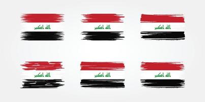 Irak vlag collectie. nationale vlag vector