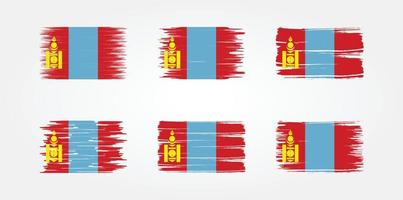 Mongolië vlag collectie. nationale vlag vector