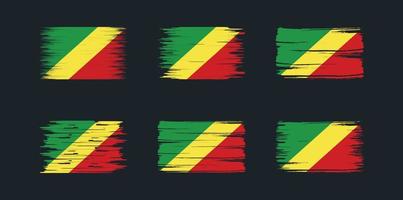 congo vlag collectie. nationale vlag vector