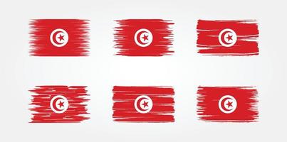 tunesische vlag collectie. nationale vlag vector