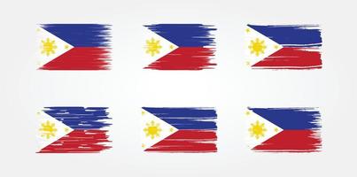 Filippijnse vlag collectie. nationale vlag vector