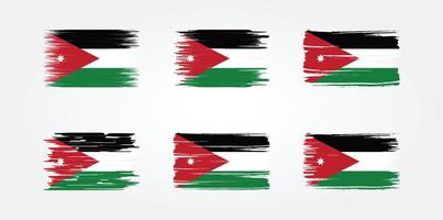 jordaanse vlag collectie. nationale vlag vector
