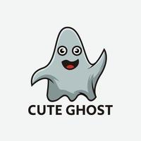 schattig spook mascotte ontwerp vector