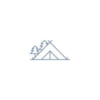 herten jacht tent pictogram vector