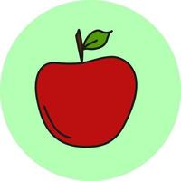 platte pictogram gezonde voeding appel vector