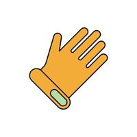 golf hand handschoenen pictogram vector