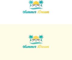 reizen logo vectorillustratie. vakantie logo ontwerp. zomer reizen logo ontwerp. vector