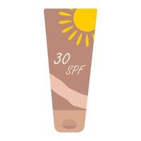 vectorillustratie van zonnebrandcrème spf 30. vector