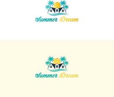 reizen logo vectorillustratie. vakantie logo ontwerp. zomer reizen logo ontwerp. vector