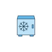 creatieve koelkast vriezer pictogram vector