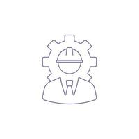 industrieel technicus ingenieur pictogram vector