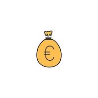 voorraad euro valuta pictogram vector