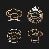 chef-kok logo set vector