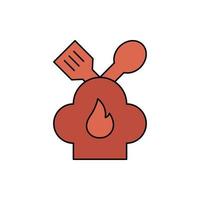 creatief koken chef-kok pictogram vector