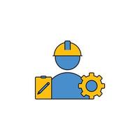 industrieel technicus ingenieur pictogram vector