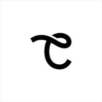te, et beginletter logo vector ontwerpsjabloon, grafisch alfabet symbool voor huisstijl.